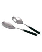Lot de 2 services à salade en acier inoxydable Simple vert foncé - 25 x 5 x 4 cm
