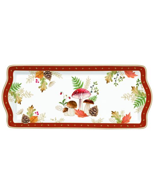Plato para servir de porcelana multicolor Autumn Breeze, 35 x 15 x 2,5 cm