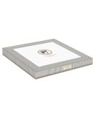 Lot de 2 services à gâteau en porcelaine Palladium blanc - 32 x 32 x 0,04 cm