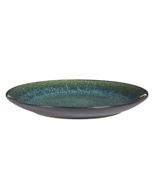 Juego de 6 platos Elia verdes/negros - D. 19,5 cm