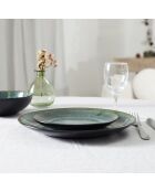 Lot de 6 assiettes Elia vertes/noires - D. 19,5 cm