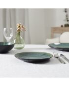 Lot de 6 assiettes Elia vertes/noires - D. 19,5 cm