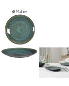 Lot de 6 assiettes Elia vertes/noires - D. 19,5 cm