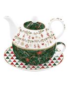 Fancy Christmas meerkleurige individuele porseleinen theeset - 350 ml