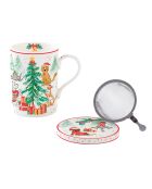 Tazza in porcellana multicolore Christmas Gang - 350 ml