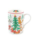 Tazza in porcellana multicolore Christmas Gang - 350 ml