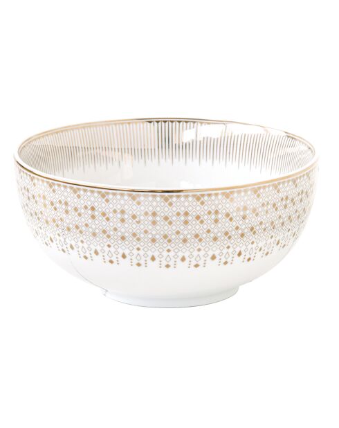 Cuenco de porcelana festiva multicolor - 23 x 23 x 11 cm