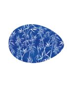 Plat de service en porcelaine Pagoda bambou multicolore - 24,5 x 17 x 2 cm