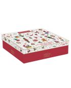 Juego de 4 tazas de café de porcelana con platillo de Christmas Friends, multicolor, 110 ml