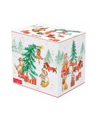 Juego de té de porcelana multicolor Christmas Gang para una persona, 350 ml