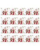 Set van 20 veelkleurige papieren servetten van Santa Is Coming - 33 x 33 cm