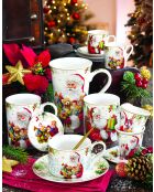 Set van 20 veelkleurige papieren servetten van Santa Is Coming - 33 x 33 cm