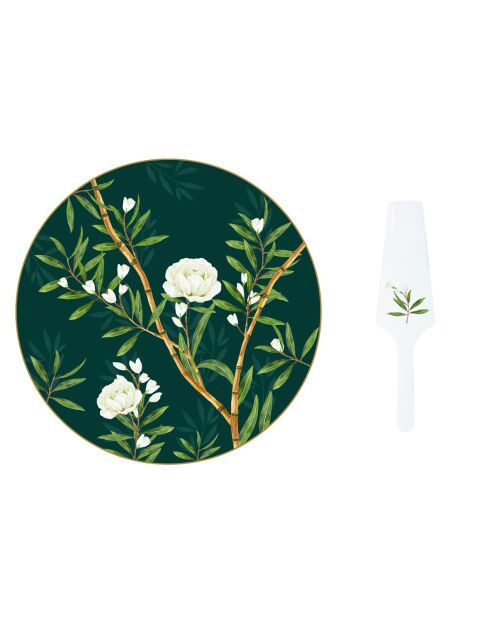 Set di 2 set per torte in porcellana Royal Peonies multicolore - 32 x 32 x 0,04 cm