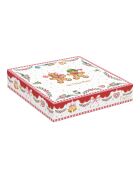 Set mit 2 Desserttellern aus Glas in Rot/Gold Sweet Christmas