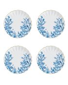 Lot de 4 assiettes en porcelaine Paradise Garden multicolores - 26 x 26 x 2,5 cm