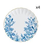 Lot de 4 assiettes en porcelaine Paradise Garden multicolores - 26 x 26 x 2,5 cm