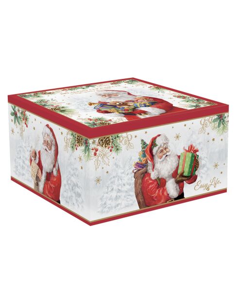 Santa Is Coming Frühstückstasse und Untertasse aus Porzellan, mehrfarbig, 400 ml