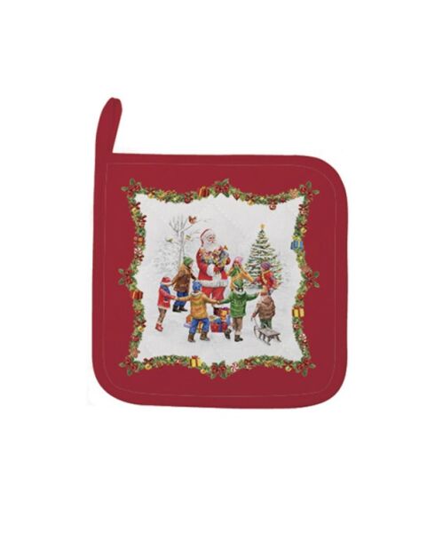 Set tessili da cucina in cotone multicolore Christmas Round Dance - 3 pezzi