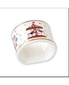 Lot de 4 attaches-serviettes en porcelaine Christmas Wonderland multicolore - 4,5 x 4,5 x 5 cm
