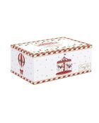 Lot de 4 attaches-serviettes en porcelaine Christmas Wonderland multicolore - 4,5 x 4,5 x 5 cm