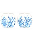 Set van 2 meerkleurige Paradise Garden placemats - 34,5 x 34,5 cm
