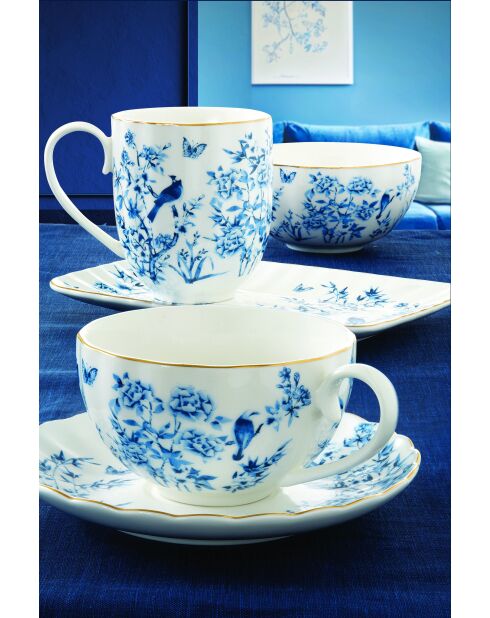 Set van 2 meerkleurige Paradise Garden placemats - 34,5 x 34,5 cm