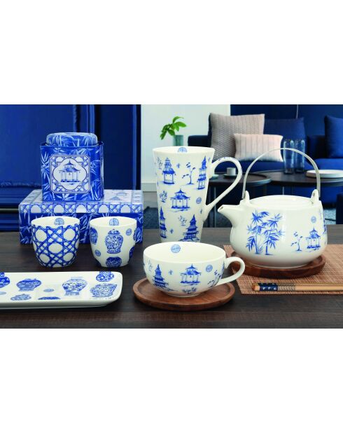 Set di 4 tazze in porcellana Pagoda multicolore - 160 ml