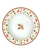 Juego de 6 platos de sopa de porcelana Autumn Breeze multicolores, 21,5 x 21,5 x 3,5 cm