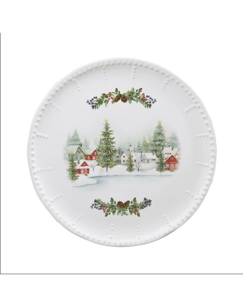 Set di 6 piatti piani in ceramica Città Delle Feste multicolore - 27 x 27 x 3 cm