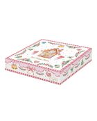 Lot de 2 assiettes à dessert en verre Sweet Christmas rose/doré - 16,5 x 15 x 2,5 cm