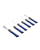 Set van 6 blauwe Syrah boterpasta's van roestvrij staal - 16,5 x 4,5 x 5 cm