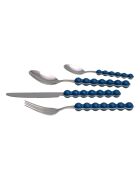 Ensemble de couverts en acier inoxydable Odeon bleue - 24 pièces