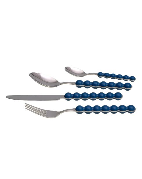 Set posate in acciaio inossidabile blu Odeon - 24 pezzi