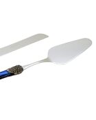 Set van 2 blauwe Syrah roestvrijstalen dessertborden - 25 x 5 x 4 cm