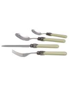 Ensemble de couverts en acier inoxydable Classic vert sauge - 24 pièces