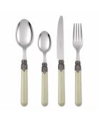 Ensemble de couverts en acier inoxydable Classic vert sauge - 24 pièces