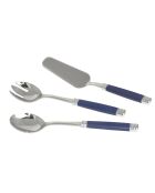 Set van 3 blauw Peter roestvrijstalen serviesbestek - 25 x 5 x 4 cm