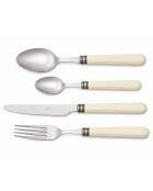 Juego de cubiertos Mistral de acero inoxidable marfil - 24 piezas