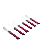 Set de 6 esparcidores de mantequilla Syrah Bordeaux de acero inoxidable, 16,5 x 4,5 x 5 cm