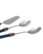 Lot de 3 services de couverts en acier inoxydable Classic bleu - 25 x 5 x 4 cm