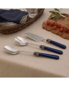 Lot de 3 services de couverts en acier inoxydable Classic bleu - 25 x 5 x 4 cm