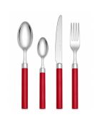Juego de cubiertos Easy Red de acero inoxidable - 24 piezas