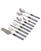 Set di posate in acciaio inossidabile grigio classico - 75 pezzi