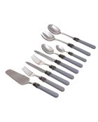 Set di posate in acciaio inossidabile grigio classico - 75 pezzi
