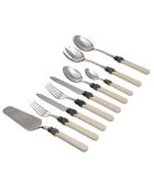 Set di posate Classic in acciaio inossidabile color avorio - 75 pezzi