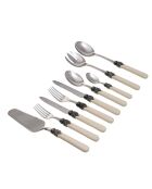 Set di posate Classic in acciaio inossidabile color avorio - 75 pezzi