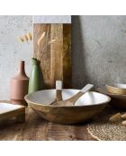 Lot de 2 saladiers en manguier Nerina beige - D. 33 cm