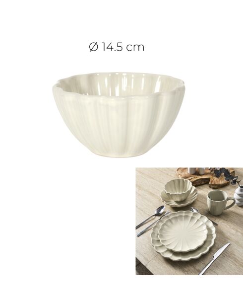 Set de 6 cuencos Calista de color crudo - 55 cl