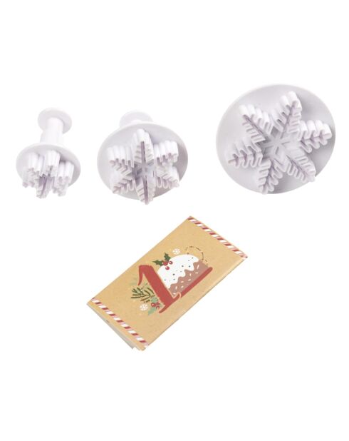 Rueda sorpresa de panadero navideño, color blanco, 27,7 x 28,7 x 6,2 cm