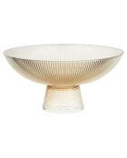 Coupe à fruit sur pied en verre ambre doré - 1.1l